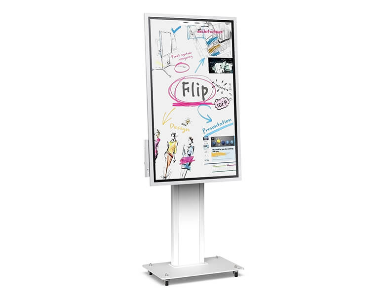 Obox - diplay stand for interactive whiteboard - White finish - AXEOS